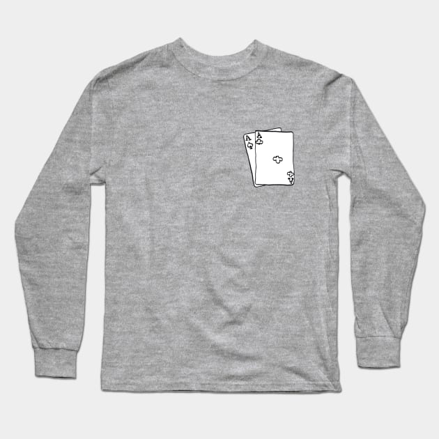 Pocket Aces Long Sleeve T-Shirt by MinimalFun